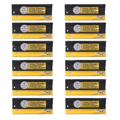 Aufschnitt Beef Bars - High Protein Snack with Grass Fed Beef - Kosher, Halal, and Keto Friendly - Island Teriyaki Flavor with Pineapple and Chia Seeds, 12 Count