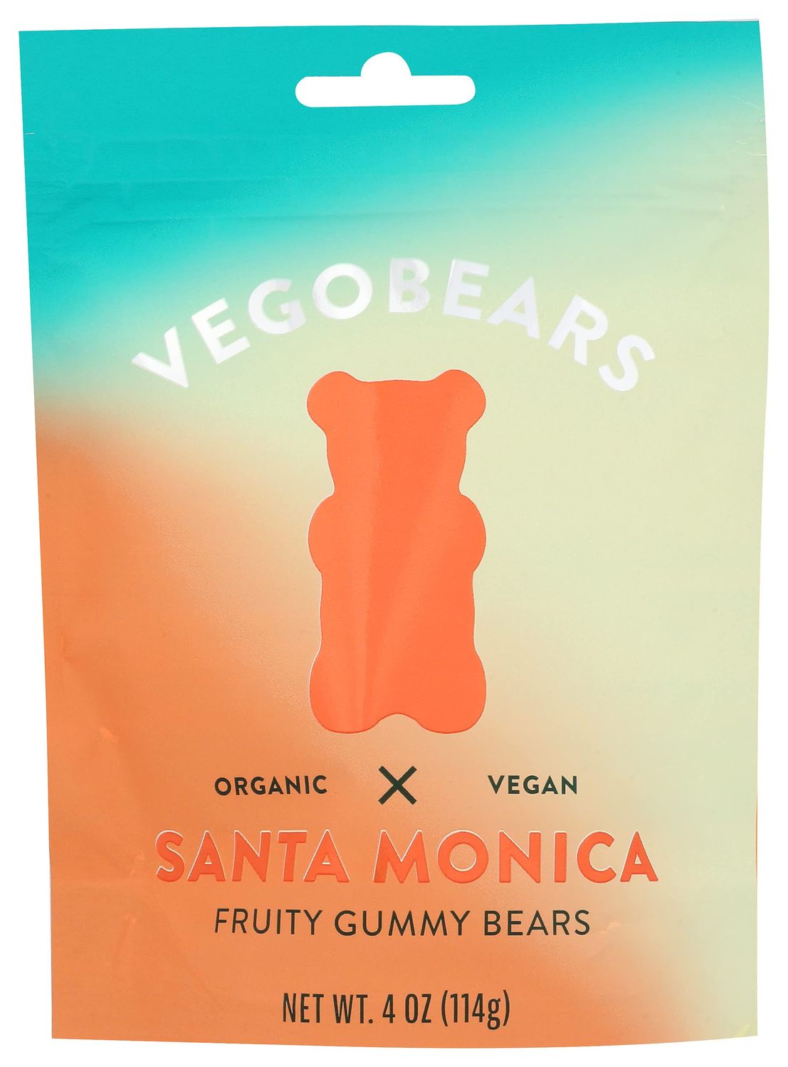Vegobears Santa Monica Fruity Gummy Bears, Banana Pineapple &amp; Strawberry, Vegan, USDA Certified Organic, Non-GMO, 4 Oz (Pack of 10)