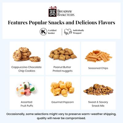 Gourmet Food Gift Basket Tower Snack Gifts for Women, Men, Families, College - Delivery for Holidays, Appreciation, Thank You, Congratulations, Corporate, Get Well Soon Care Package