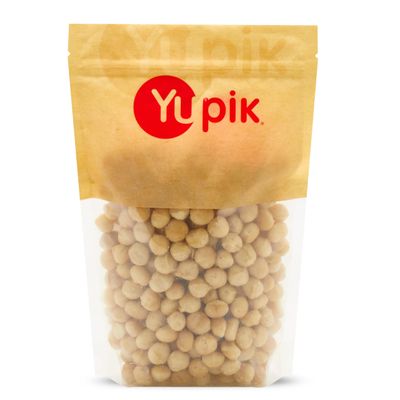 Yupik Macadamia Nuts, Large Pieces, 2.2 lb, Gluten-Free, Kosher, Raw Nuts, Broken Pieces, Unsalted, Unroasted, Oil-Free, Creamy Flavor, Source of Fiber, Healthy Snacks, Ideal for Baking &amp; Cooking