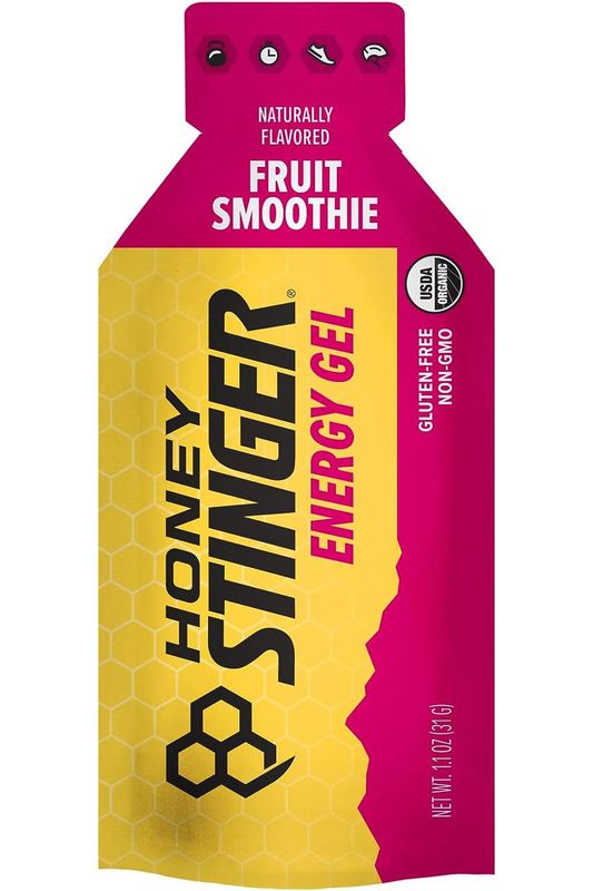 Honey Stinger Organic Fruit Smoothie Energy Gel | Gluten Free &amp; Caffeine Free | For Exercise, Running and Performance | Sports Nutrition for Home &amp; Gym, Pre and Mid Workout | 24 Pack, 26.4 Ounce