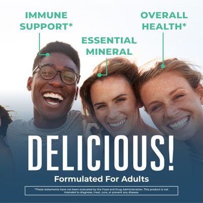 MaryRuth Organics Zinc Gummies | Zinc Supplements | Immune Support Supplement | Essential Mineral | Pectin Based | Overall Health &amp; Wellness | Ages 14 &amp; Up | Vegan | Non GMO | 30 Servings
