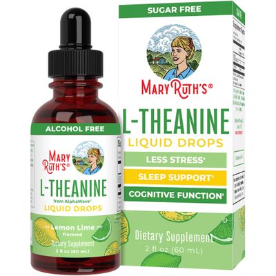 MaryRuth&#39;s L Theanine 200mg Liquid Drops | Mood Support for Adults &amp; Kids | Focus Supplement | Natural Sleep Support | Vegan | Non-GMO | Gluten Free | 30 Servings