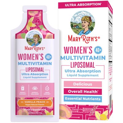 MaryRuth Organics Multivitamin for Women 40 | Womens Multivitamin Liposomal | Immune Support Supplement | Energy Supplements &amp; Sleep Aid | Methylated Multivitamin | Vegan | Sugar Free | 14 Servings