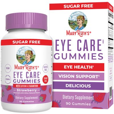Eye Care Gummies by MaryRuth&#39;s | Eye Health Vitamins for Adults and Kids | Lutein and Zeaxanthin Supplements | Supplements for Eyes | Vegan | Non-GMO | Gluten Free | 90 Count | 45 Day Supply