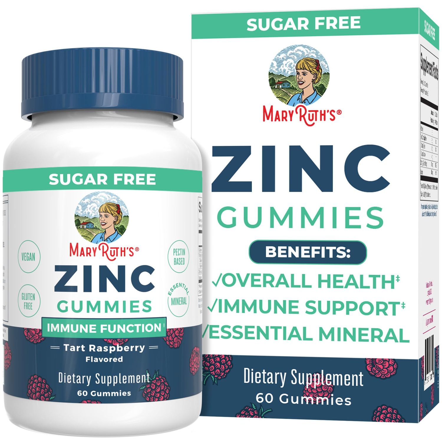 MaryRuth Organics Zinc Gummies | Zinc Supplements | Immune Support Supplement | Essential Mineral | Pectin Based | Overall Health &amp; Wellness | Ages 14 &amp; Up | Vegan | Non GMO | 30 Servings
