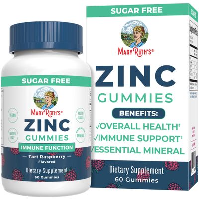 MaryRuth Organics Zinc Gummies | Zinc Supplements | Immune Support Supplement | Essential Mineral | Pectin Based | Overall Health &amp; Wellness | Ages 14 &amp; Up | Vegan | Non GMO | 30 Servings