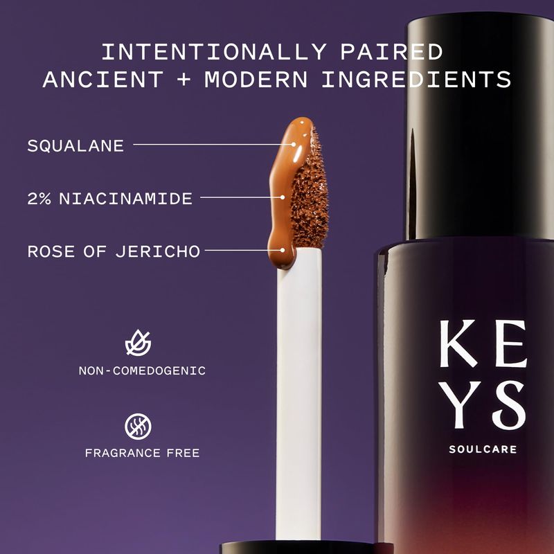 Keys Soulcare It's Like Skin 2-In-1 Concealer  Tint, Brightens &amp; Blurs with Niacinamide &amp; Squalane for Radiant Skin, Vegan, Cruelty-Free, 1 Fl Oz