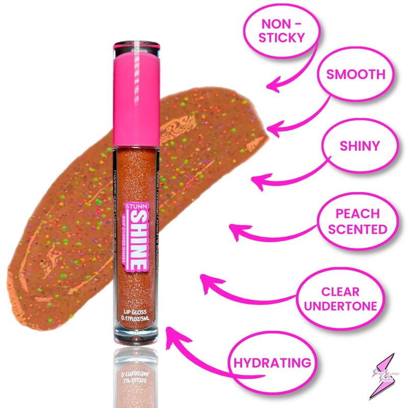 Shop Stunner Shades | Stunn Shine, Glittery Holographic Lip Gloss For A Sparkly Finish, Infused With Coconut Oil, Vegan &amp; Cruelty-free, (Glittery Chocolate, 0.15 Fl Oz)