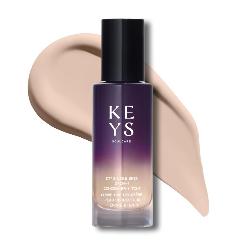 Keys Soulcare It&#39;s Like Skin 2-In-1 Concealer  Tint, Brightens &amp; Blurs with Niacinamide &amp; Squalane for Radiant Skin, Vegan, Cruelty-Free, 1 Fl Oz