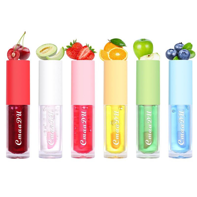FantasyDay Plumping Lip Oil Set, Clear Lip Gloss for Lip Care, Fruit Flavour Hydrating Lip Glow Oil Toot Lip Oil, Nourishing, Non-sticky