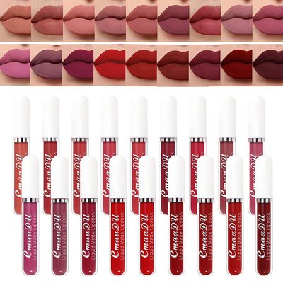 Gireatick 18 colors Matte Velvety Liquid Lipstick Set, Long Lasting Lip Stain Waterproof Non-Stick Cup Liquid Lipgloss Set, High Pigmented Velvet Lip Gloss Kit