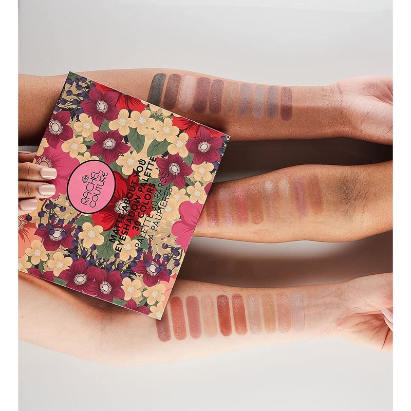 Rachel Couture Eyeshadow Palette with Natural Ingredients &amp; Pure Pigments | Vegan &amp; Cruelty-Free | Infused with Natural Botanical Extracts - 30 Colors - Matte About You