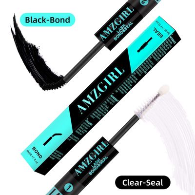 Lash Bond and Seal Eyelash Cluster Glue House of Lash Clusters Mascara Wand Glue 10ml Long Lasting 72 Hours Black Cluster Lash Glue  Lash Seal 2 in 1 Lash Clusters at Home By AMZGlRL(Black)