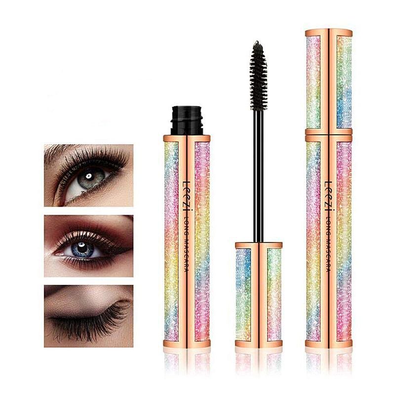 4D Silk Fibre Eyelash Mascara Waterproof - Thick Long Lasting Smudge-Proof Natural 4D Fibre Mascara, Curling Lashes Lengthening Mascara, All Day Exquisitely , Extra Long 4D Mascara Black Pack of 1