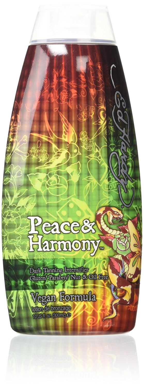 Ed Hardy Peace &amp; Harmony Tanning Intensifier Bronzing Moisturizer Lotion 10 Oz