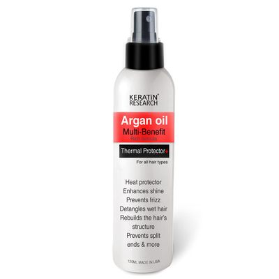 Thermal Hair Protector Spray - Enhances Shine, Eliminates Frizz, Detangles, Prevents Split Ends, Replenishes Nutrients, Heat Activated for Styling