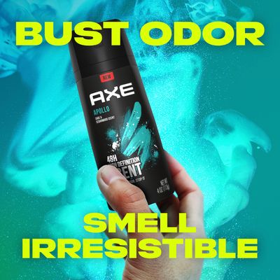 AXE Apollo Body Spray Deodorant for Long-Lasting Odor Protection, Sage &amp; Cedarwood Deodorant for Men Formulated Without Aluminum 4 Ounce (Pack of 4)