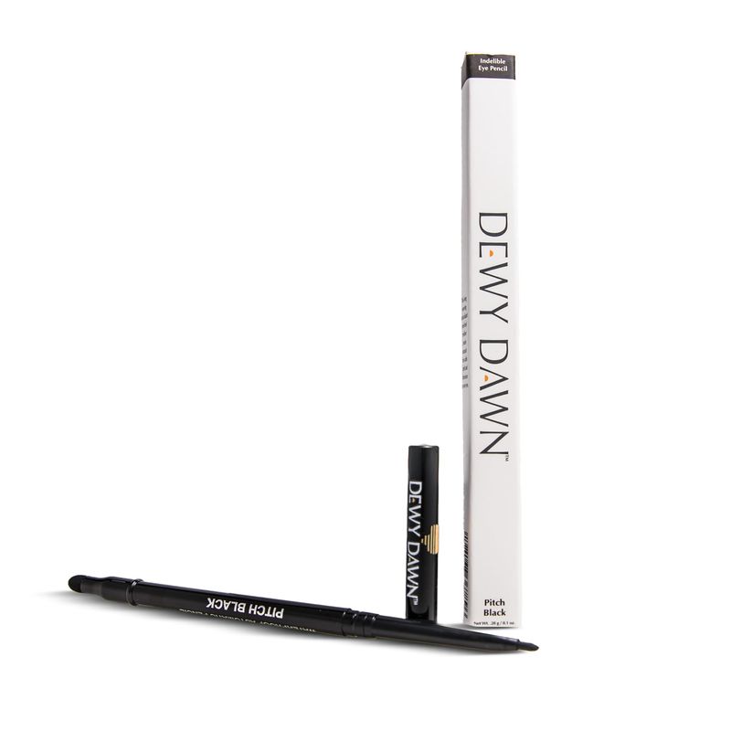 DEWY DAWN Indelible Eye Pencil, Long Lasting, Waterproof, Smudge Proof, Shade Pitch Black