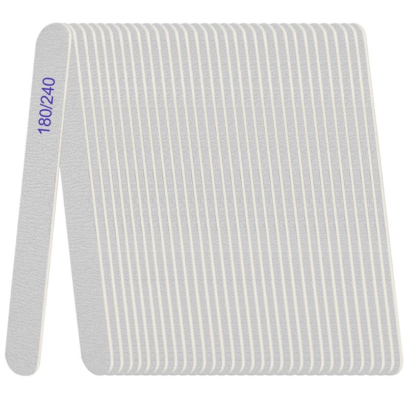 Nail File, Emery Boards for Nails 180240 Grit Nail Files for Natural Nails Wood Double Sided Emory Fingernail Files Professional Reusable Manicure Pedicure limas para uas (24 Packs)