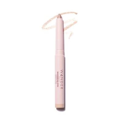 Wander Beauty Wandering Eyes Shadow Stick - Champagne Wishes (Champagne Shimmer) - Smudge &amp; Crease Free Cream Eyeshadow With Tamarind &amp; Jojoba Oil - Illuminate, Line &amp; Define - .05 oz