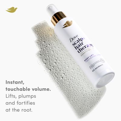 Dove Density Boost Root Lift Thickening Spray for Fuller Hair and Scalp Therapy, with Vitamin B3, Zinc and 0% sulfates, 5 oz