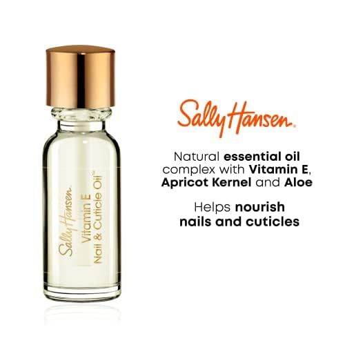 Sally Hansen Vitamin E Nail and Cuticle Oil, Natural Essential Oil, Vitamin E, Nourish and Condition Dry Nails and Cuticles