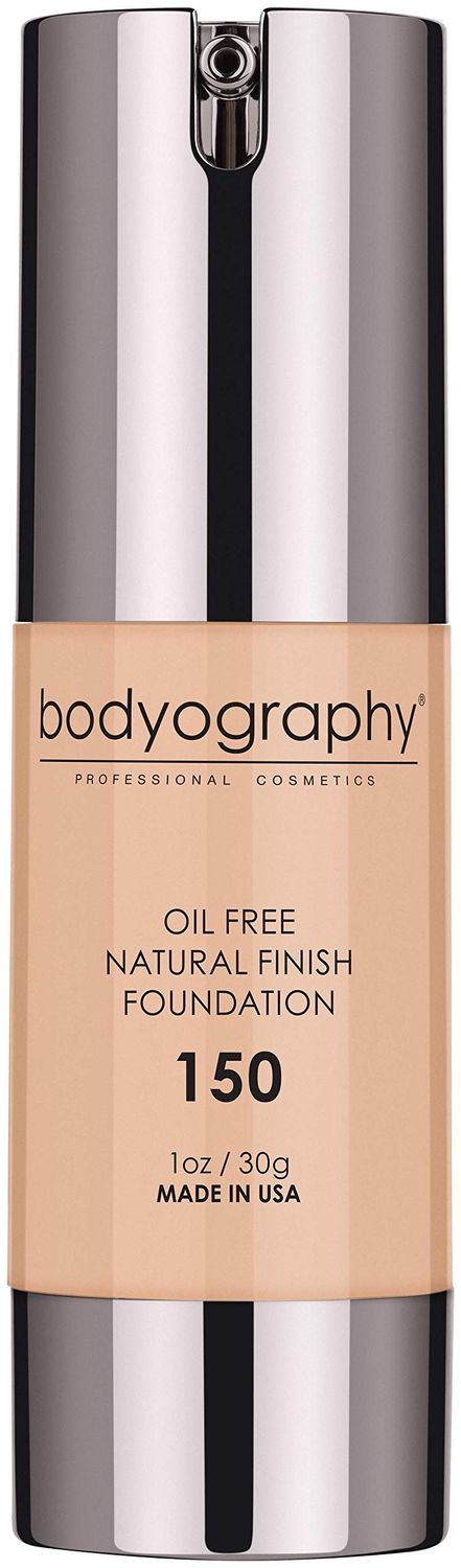 BODYOGRAPHY - NATURAL FINISH Foundation (Light Medium #150) Oil-Free Anti-Aging Salon Natural Finish w Vitamin E, C, Antioxidants | Vegan, Gluten-Free, Paraben-Free