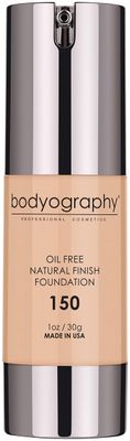 BODYOGRAPHY - NATURAL FINISH Foundation (Light Medium #150) Oil-Free Anti-Aging Salon Natural Finish w Vitamin E, C, Antioxidants | Vegan, Gluten-Free, Paraben-Free