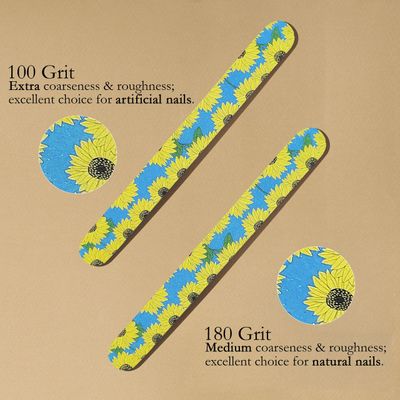 P2P Nails Colorful Nail File Strips - Double Sided Filers for Shaping and Smoothing Toenails and Fingernails - Manicure and Pedicure Nail Buffers - 12 Pack