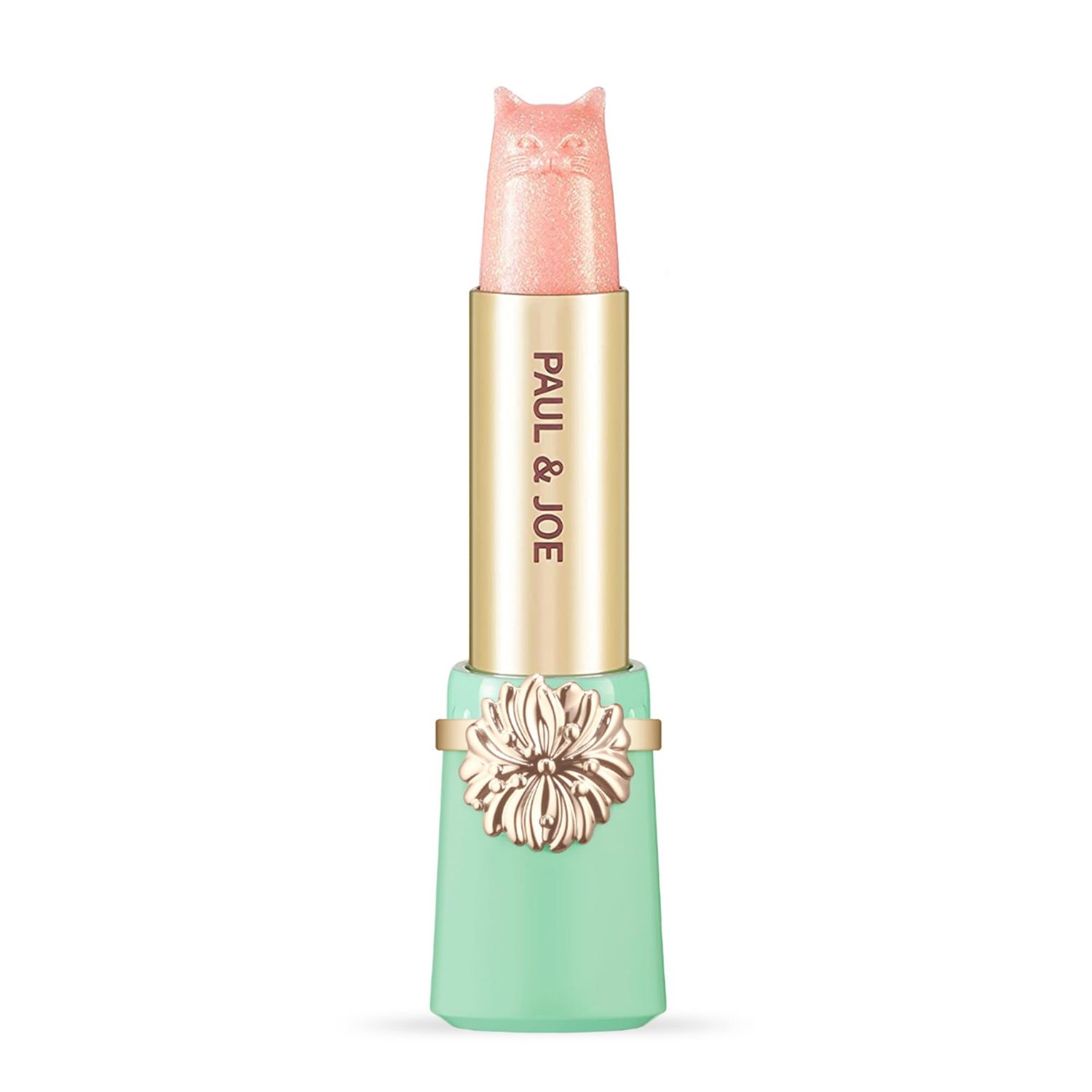 Paul &amp; Joe Pearl Lipstick Refill Only, Case Sold Separately, Cat-Shaped Glossy Light Pink Lipstick, Moisturizing Lip Care with Shea Butter and Jojoba Oil, 402 Pearl Lipstick, 0.10 oz