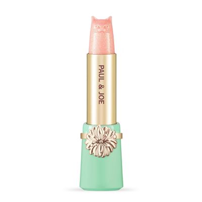 Paul &amp; Joe Pearl Lipstick Refill Only, Case Sold Separately, Cat-Shaped Glossy Light Pink Lipstick, Moisturizing Lip Care with Shea Butter and Jojoba Oil, 402 Pearl Lipstick, 0.10 oz