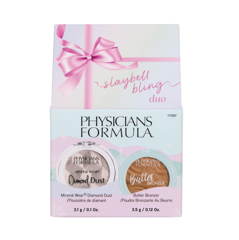 Physicians Formula Slaybell Bling Duo - Butter Bronzer &amp; Diamond Dust Holiday Gift Set, Murumuru Butter Infused for a Radiant Glow, Cruelty Free &amp; Vegan