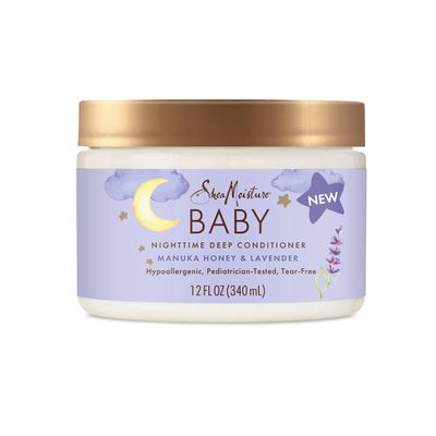 SheaMoisture Baby Deep Conditioner Manuka Honey &amp; Lavender for Delicate Hair and Skin Nighttime Skin and Hair Care Regimen 12 oz