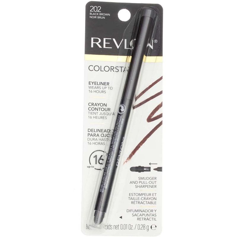 Revlon ColorStay Eyeliner Pencil, Black Brown 202, 0.01 oz (Pack of 5)