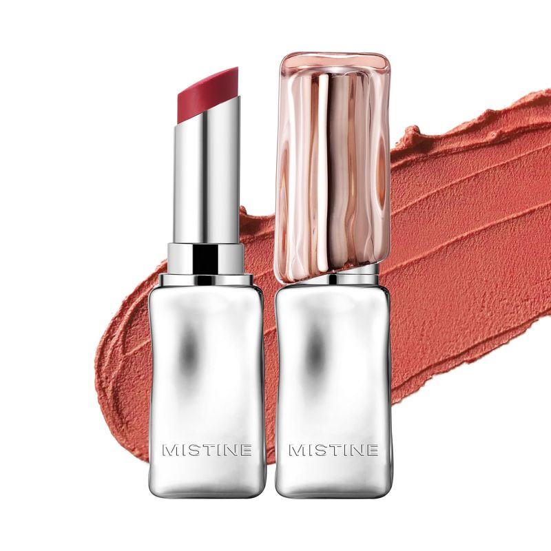 Mistine Lipstick Thai Latte Sheer Creamy Rouge Velevt Matte Finish Lipstick for Women Non-sticky Lipstick C03 Drifting Sand Fizz 3.5g 1 Count