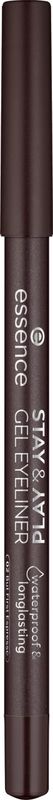 essence | Stay &amp; Play Gel Eyeliner | Super Soft Gel-like Texture | Waterproof &amp; Longlasting | Vegan &amp; Cruelty Free (02 But First Espresso)