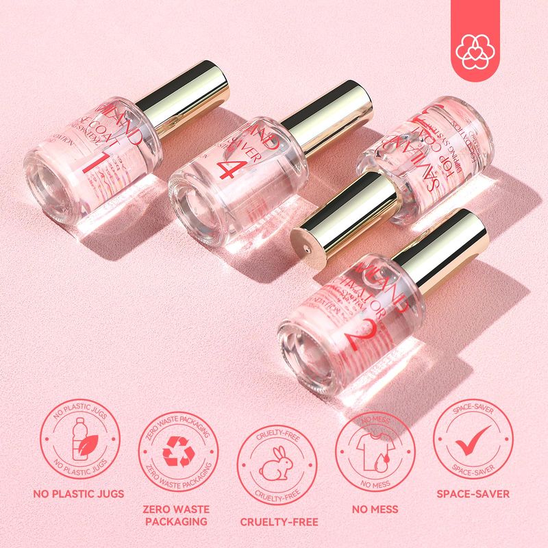 SAVILAND Dip Powder Liquid Set 15 ml0.5 oz,10 Pcs Nail Dip Liquid Set with BaseTop Coat, Activator Brush Saver Acrylic Gel Dip Nail File Dip Nail Liquid Set No Curing Needed DIY Home Salon Quality