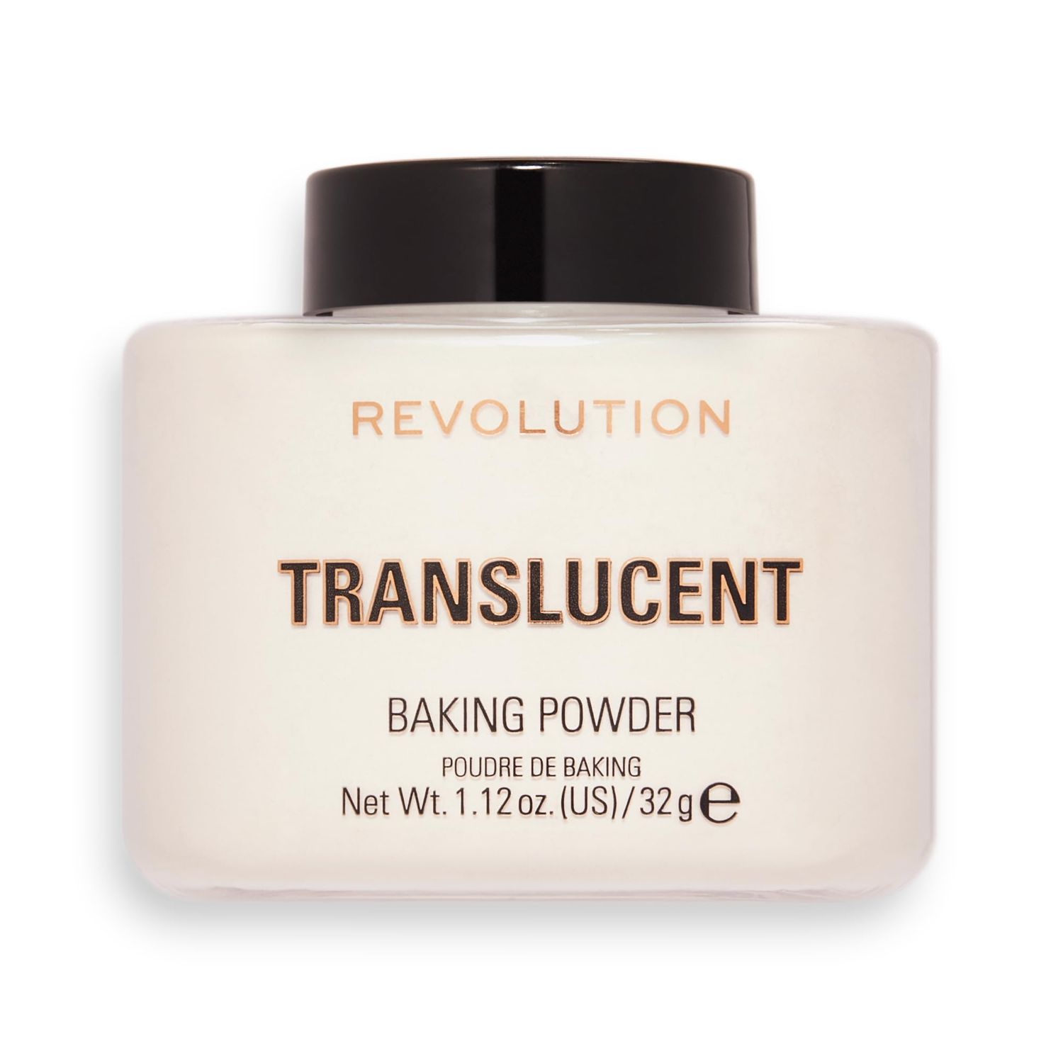 Revolution Beauty, Loose Baking Powder, Makeup Setting Powder, Long Lasting Coverage, Mattifies &amp; Reduces Shine, Translucent, 1.13 Oz