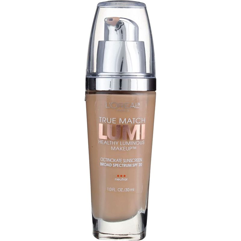 L'Oreal True Match Lumi Healthy Luminous Makeup, Soft IvoryClassic Ivory N1-2, 1 oz (Pack of 2)