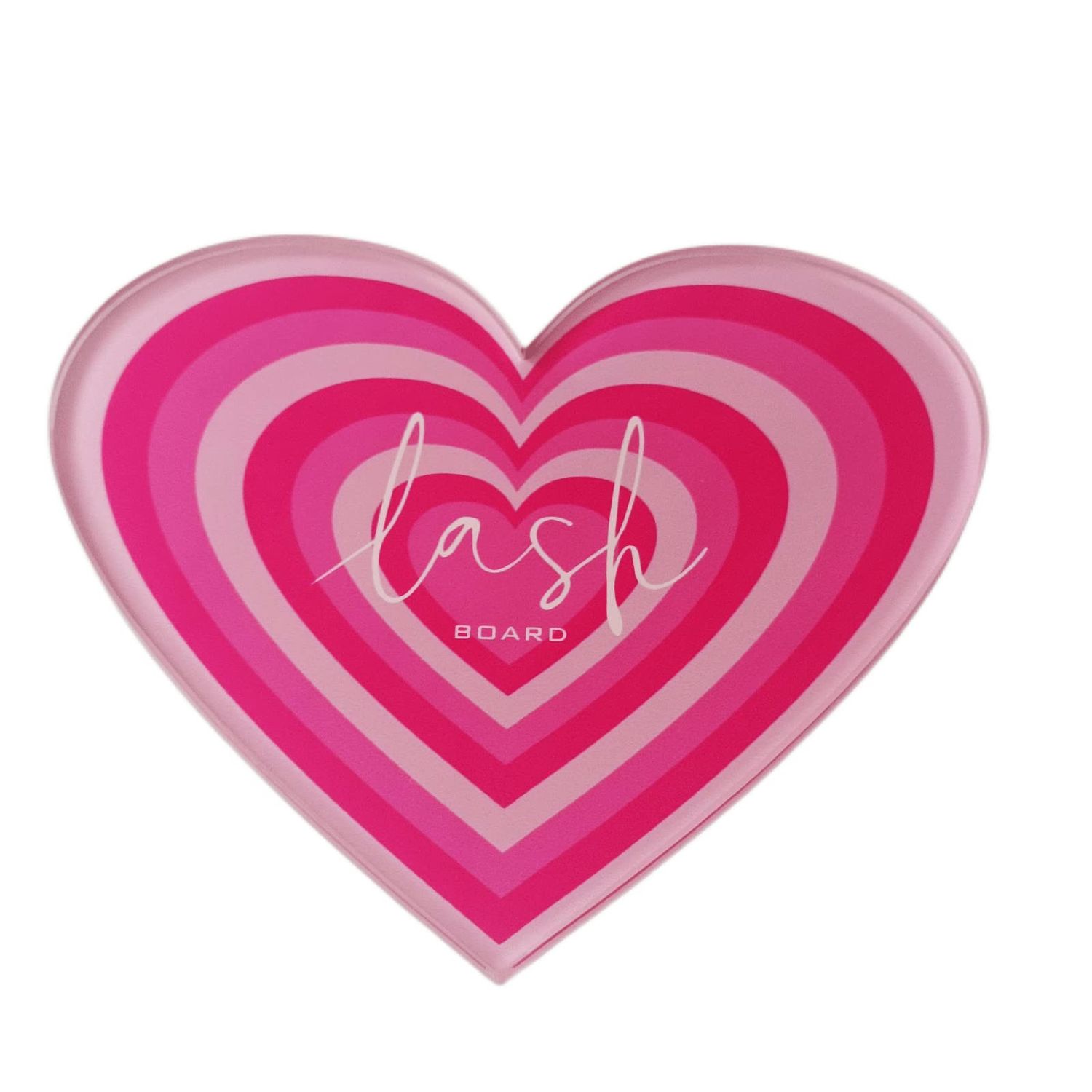 Eyelash Grafting Pallet, Acrylic Lash Tile holder, Makeup Palette Individual Training Tools Eyelash Storage Gasket Pads (Heart-Shaped Pallet)
