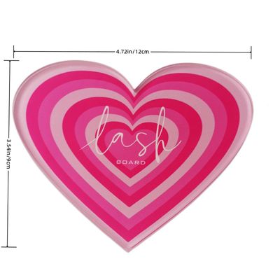 Eyelash Grafting Pallet, Acrylic Lash Tile holder, Makeup Palette Individual Training Tools Eyelash Storage Gasket Pads (Heart-Shaped Pallet)