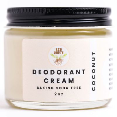 ECO ROOTS Natural Deodorant for Women &amp; Men | Organic Deodorant Cream Non Aluminum | Baking Soda Free Healthy Deoderant for Body &amp; Private Parts | All Vegan Pit Paste Zero Sweat | Coconut Scent