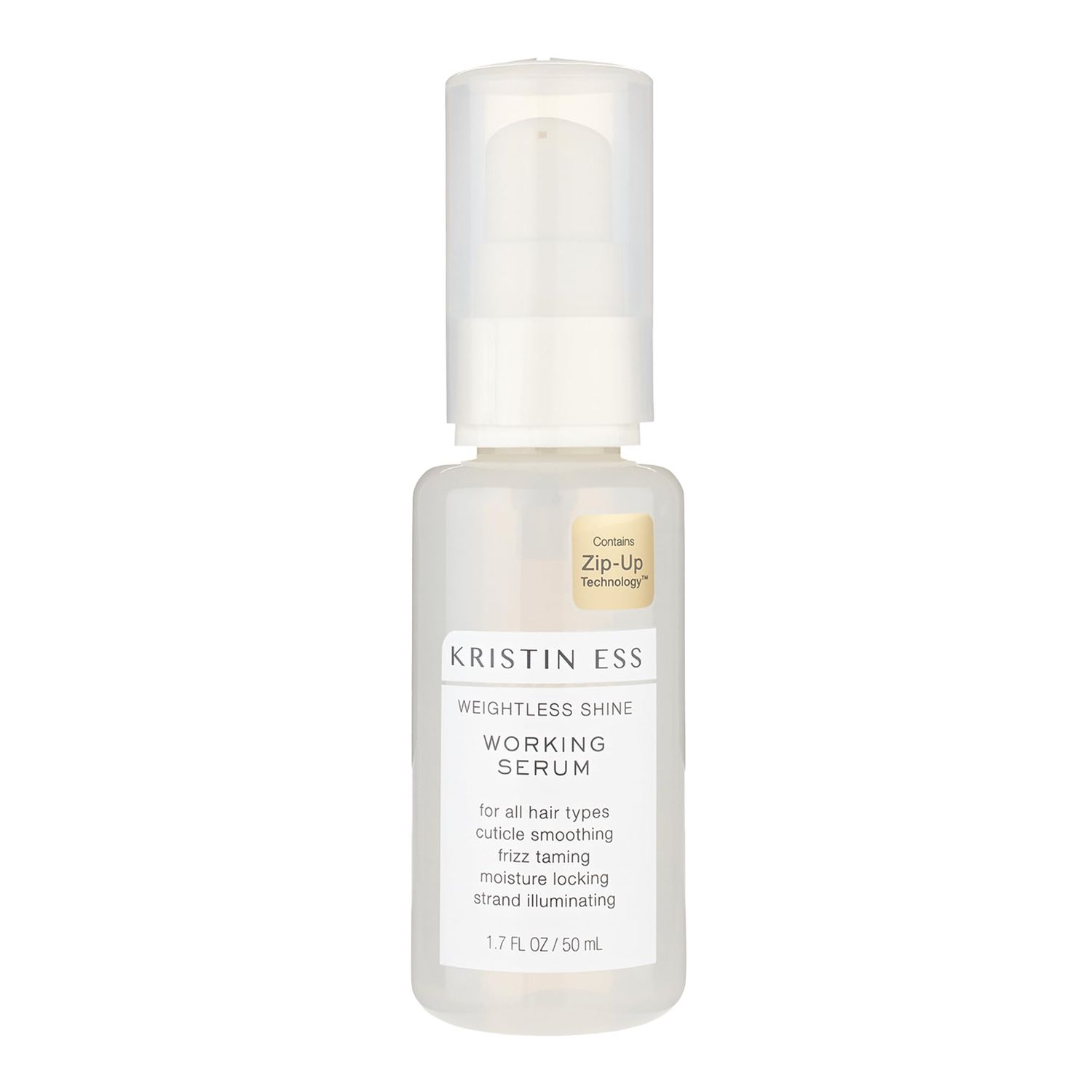 Kristin Ess Hair Weightless Shine Working Hair Serum for Dry Damaged Hair - Frizz Taming, Anti Breakage, Moisture Locking  Shine Enhancing - Color  Keratin Safe, 1.7 fl. oz.