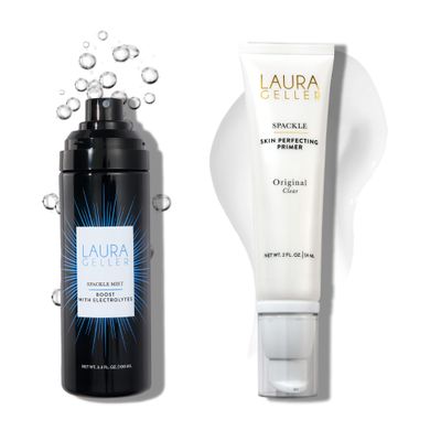 LAURA GELLER NEW YORK Spackle Mist Boost Setting Spray with Electrolytes  Spackle Original Makeup Primer with Hyaluronic Acid for Mature Skin