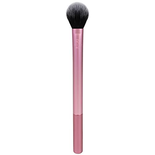 Real Techniques Makeup Setting Brush, For Setting Powder, Loose Powder, &amp; Pressed Powder, Face Makeup Brush, 402 Brush, Sheer Coverage For Highlighter, Synthetic &amp; Cruelty-Free Bristles, 1 Count