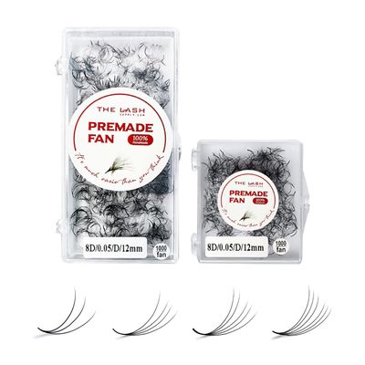 THE LASH SUPPLY 1000fans 3D 4D 5D 6D 7D 8D 10D 12D 14D Wispy Premade Fan Eyelashes, CCCD Curl, 8-20mm Length, 0.030.050.07 Thickness, Promade Loose Eyelash Extension Fans, Mixed Length Pack