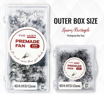 THE LASH SUPPLY 1000fans 3D 4D 5D 6D 7D 8D 10D 12D 14D Wispy Premade Fan Eyelashes, CCCD Curl, 8-20mm Length, 0.030.050.07 Thickness, Promade Loose Eyelash Extension Fans, Mixed Length Pack