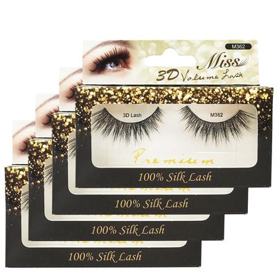 4 PACKS Miss Lashes 3D Volume Tapered False Eyelash Extension