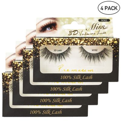 4 PACKS Miss Lashes 3D Volume Tapered False Eyelash Extension